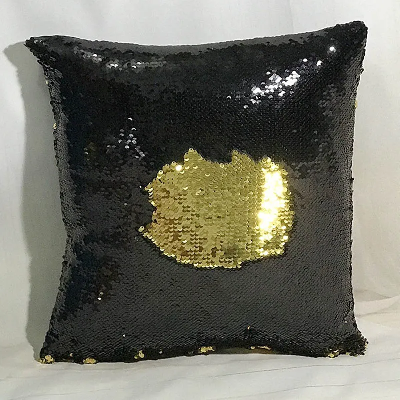 Русалка наволочка Двусторонняя Подушка Чехол coussin украшение cojines kussenhoes almofada decorativa DIY блестки наволочки