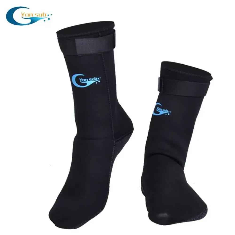 3 мм дыхательный аппарат для взрослых, неопреновые носки для подводного плавания, предотвращающие появление царапин, нескользящие носки для плавания, черные носки для дайвинга для плавников/пляжной одежды - Цвет: AS PICTURE