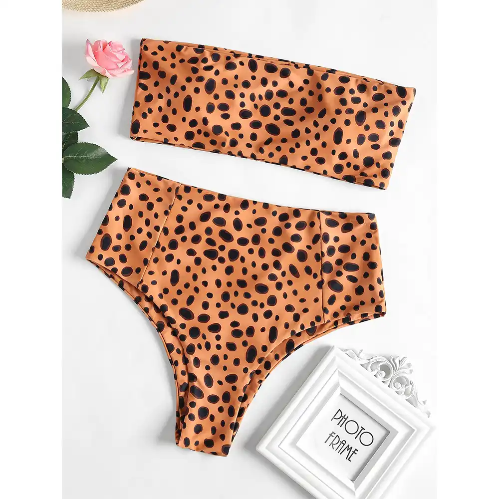 zaful leopard print bikini