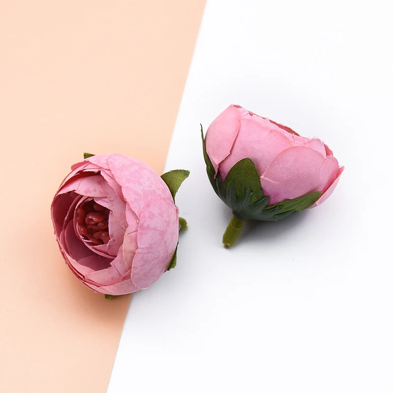 3 шт. дешевые шелковые маленькие чайные бутоны розы цветок настенные декоративные цветы венки Скрапбукинг diy подарки коробка для конфет искусственные цветы - Цвет: Color 9