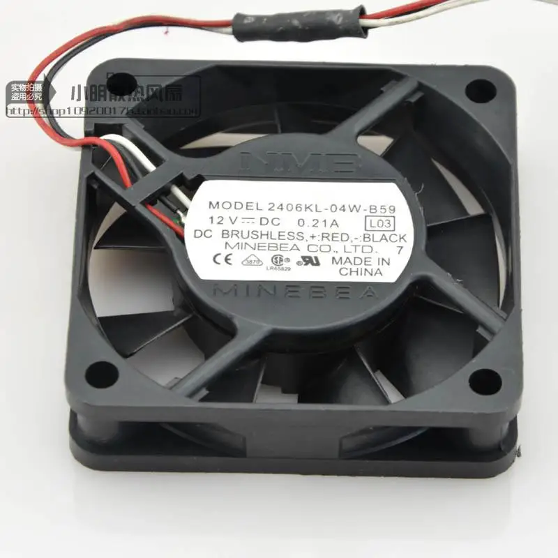 Прочный вентилятор Minebea 2406KL-04W-B59 12V 0.21A 6015 6 см Для NMB 60*60*15 мм | Компьютеры и офис