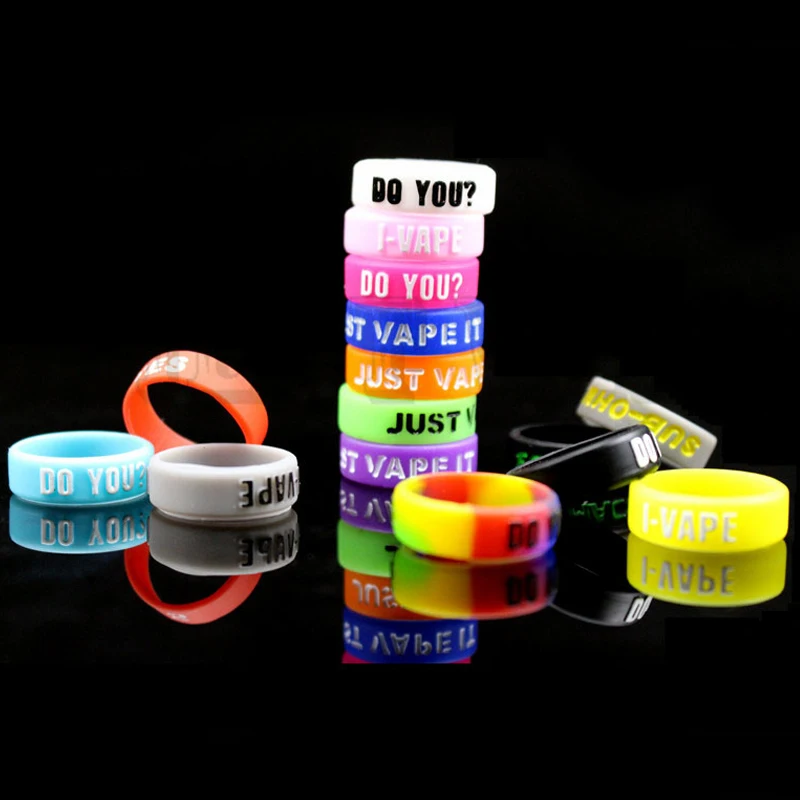 

Pilot VAPE 100pcs E Cigarette Accessories Silicone Ring for ijust s Silicone Ring Letter Relief Mixed Style Mechanical Mod