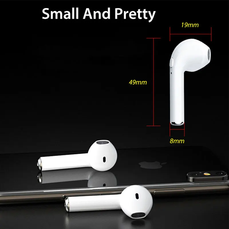 2019 I7 TWS мини Bluetooth наушники Беспроводные двойные Twins Стерео Музыкальная гарнитура