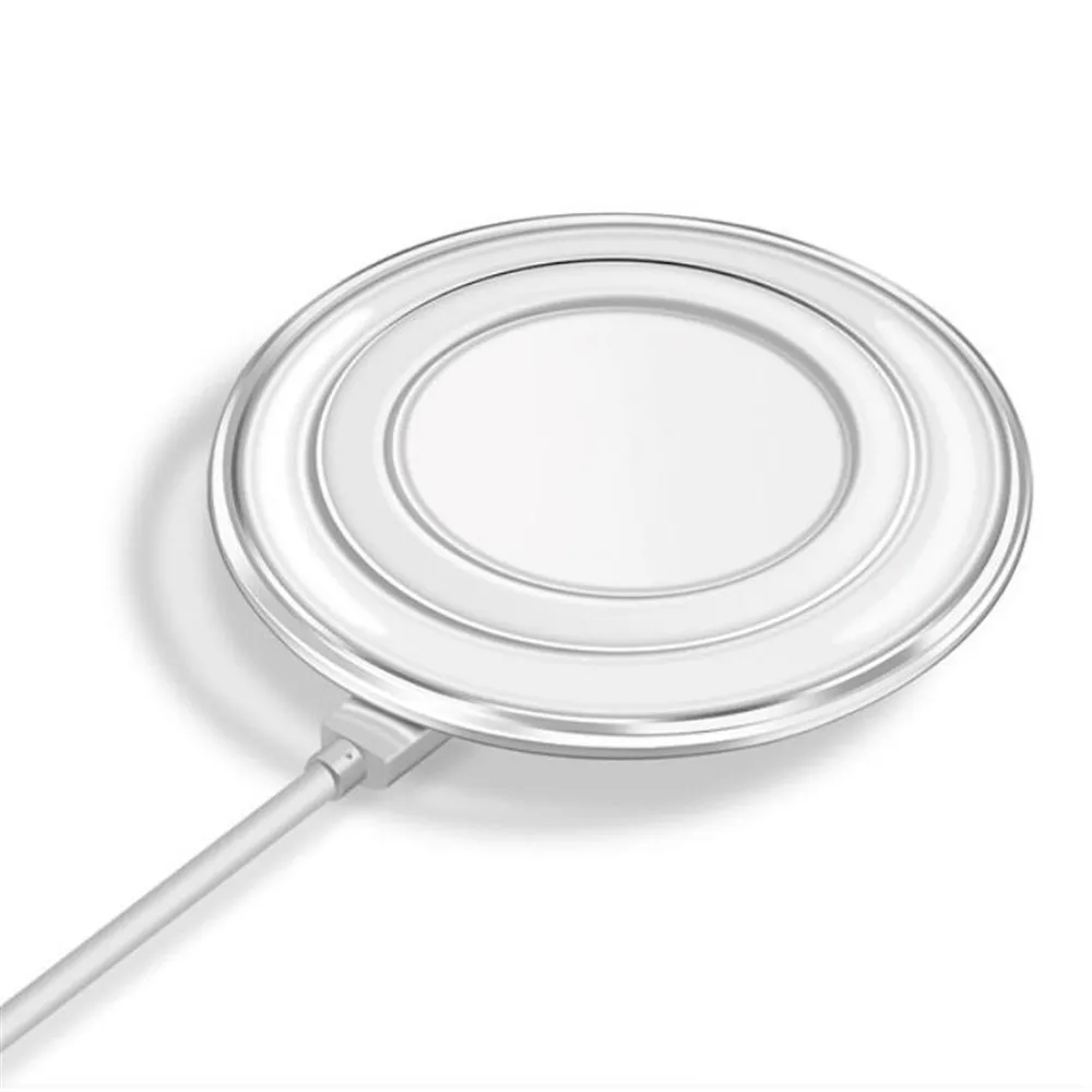 JUSFYU Mini Qi Wireless Charger USB Charge Pad For iPhone X 8 10 Plus Samsung Galaxy S8 S9 Plus S6 S7 Edge Note 8 Elephone P9000