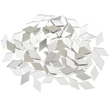 100 Pcs Specchio di Vetro Tessere di Mosaico All'ingrosso di Figura Del Diamante Fai da Te Artigianale Accessorio Della Parete Della Casa di Opera D'arte Della Decorazione Forniture