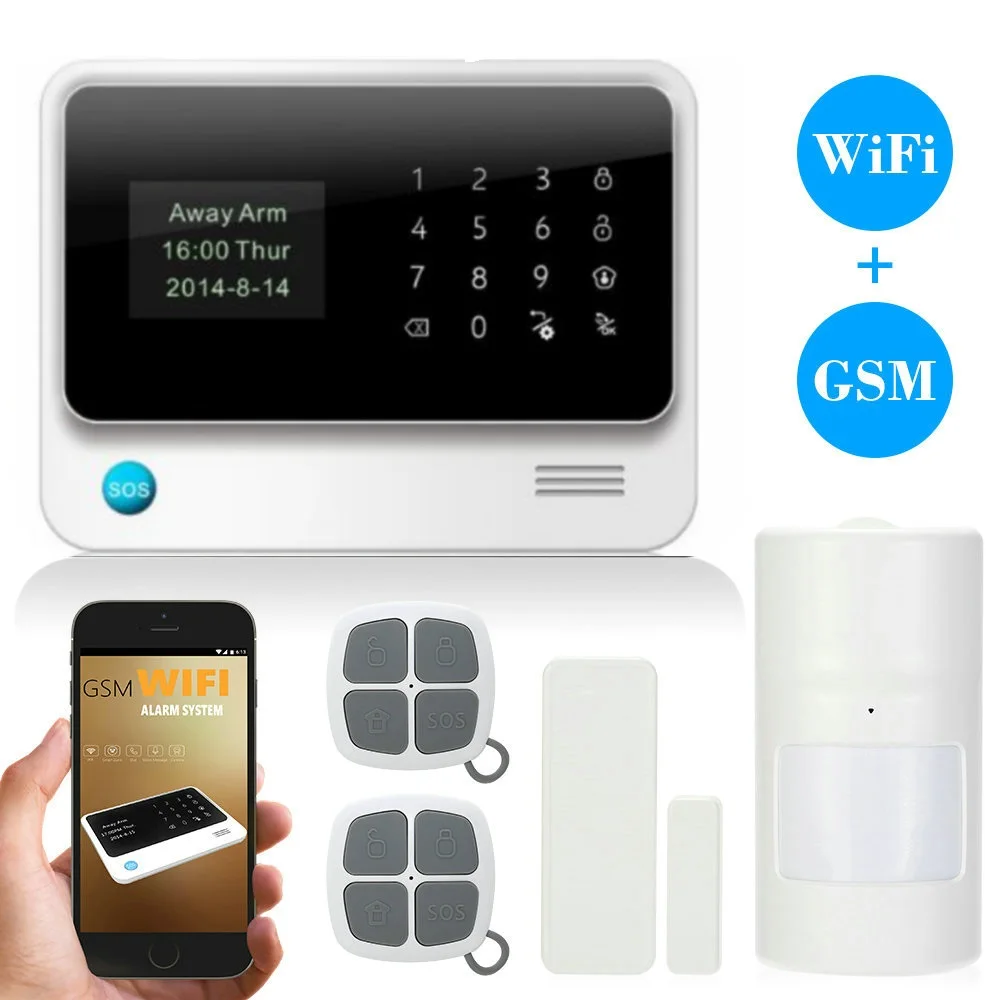 (1 комплект) система сигнализации G90B Plus Wi Fi GSM с датчиком английская испанская