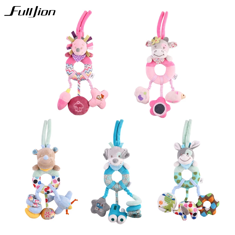 Fulljion для малышей игрушечные лошадки подвесные погремушки мобильных чучело куклы плюшевые игрушки музыкальная многофункциональная