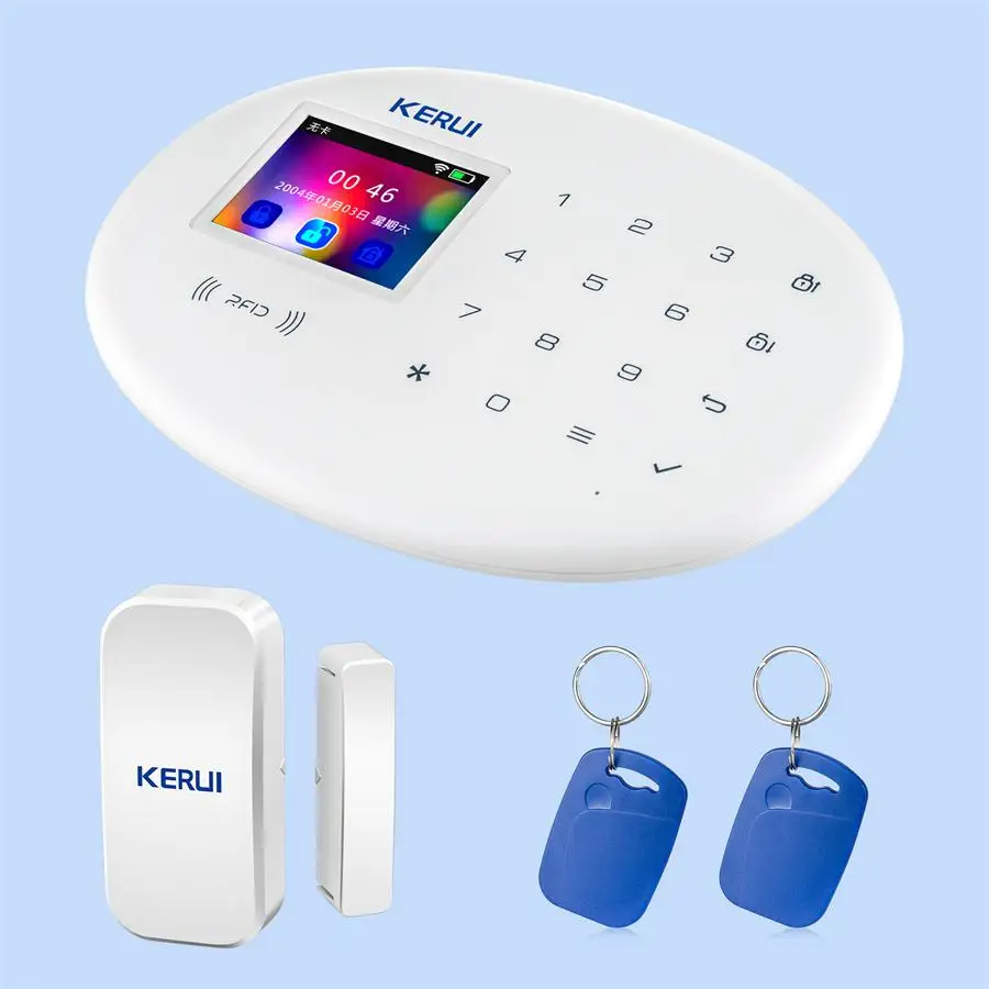 KERUI W20 домашняя система охранной сигнализации сенсорный экран WiFi GSM Беспроводная интеллектуальная Alarme домашняя Противоугонная защита сигнализация - Цвет: Door alarm Kit