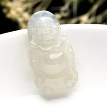 Настоящий ледяной Нефритовый Кулон Будда