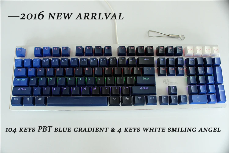 MP 108 клавиши утолщение PBT двойная съемка подсветка синий градиент Keycap для Cherry MX Переключатель механическая клавиатура