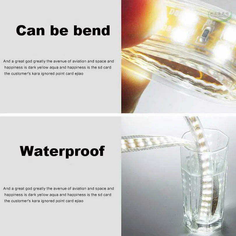 Светодиодная лента водонепроницаемая smd 5050 3014 5730 2835 ip65 5 м 10 20 220 В|waterproof smd|smd 5050220v led