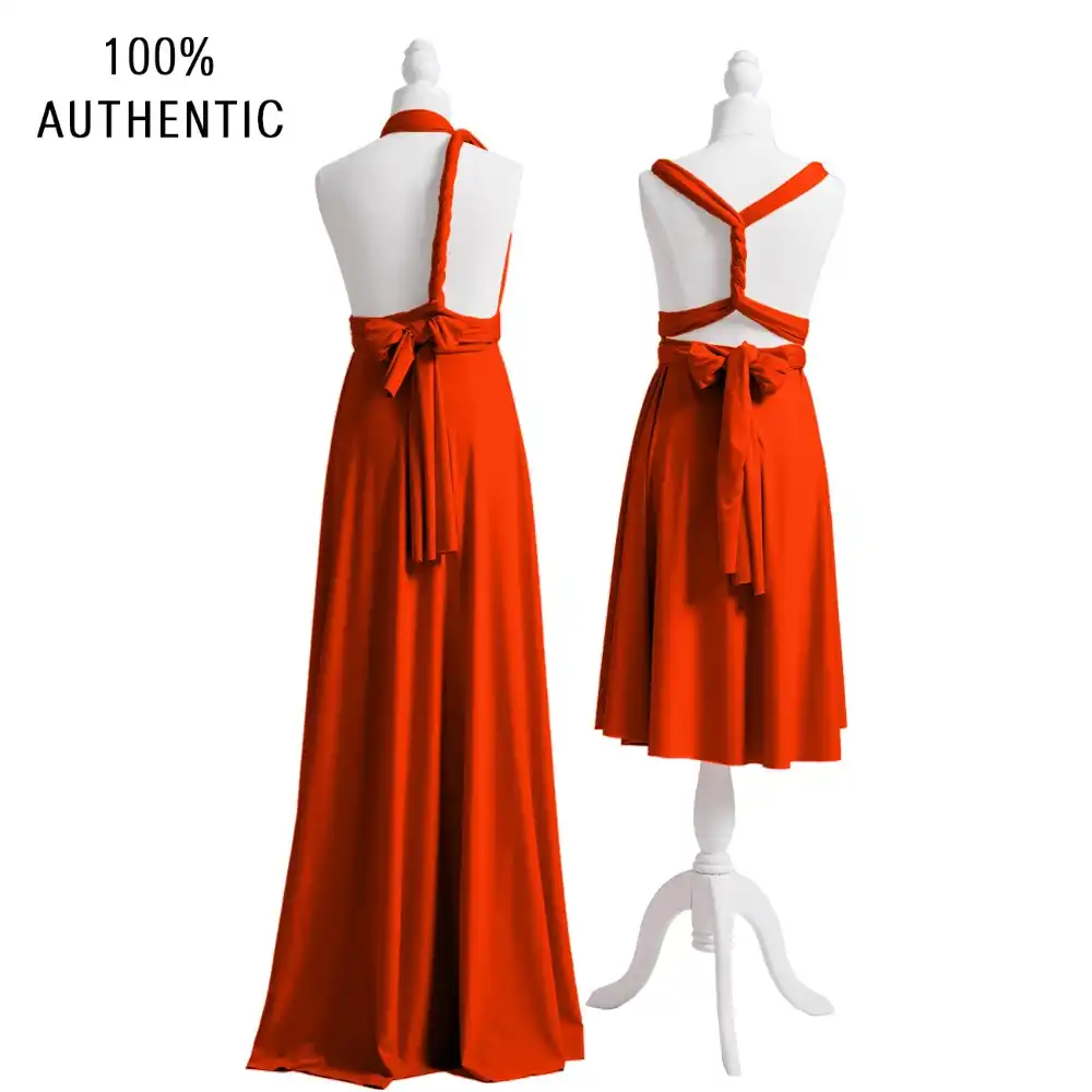 burnt orange infinity dress