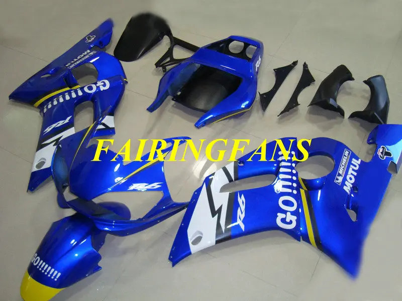 Комплект обтекателей для мотоцикла YAMAHA YZFR6 98 99 00 01 02 YZF R6 YZF600 1998 2000 2002 ABS синий
