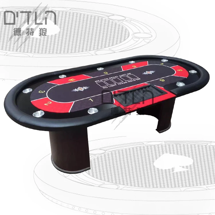 DTLN L: 213 x W: 106 x H: 75 cmdeluxe покерный стол с изогнутыми деревянными ножками