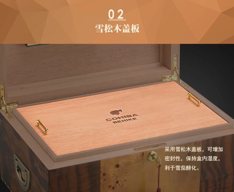 CIGARLOONG коробка для сигар деревянная сигара дисплей коробка humidor для сигар с ручкой увлажнитель для сигар HH-9002