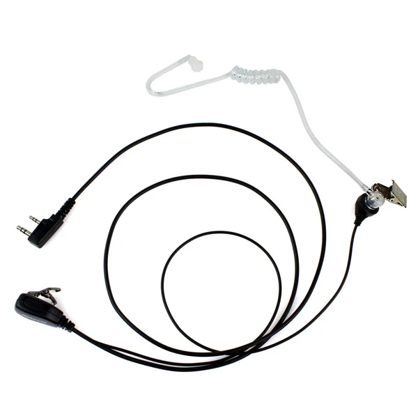 2 шт. Акустическая трубка микрофон PTT 2Pin наушников наушники для портативной рации для Kenwood TYT Baofeng 888 s UV-5R UV-82 RETEVIS RT22 H777 RT-5R