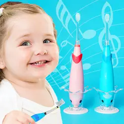 Seago электрическая зубная щетка для детей 3-6 лет высокое качество Dupont Зубная щетка голова Музыкальная зубная щетка sonic baby safe healthy