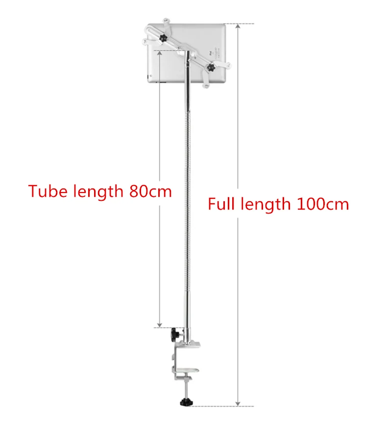 Универсальный гибкий металлический держатель для планшета 100 см Длина экрана 360 Вращение поддержка 4-11 дюймов планшеты ленивый стенд для iPad Mini