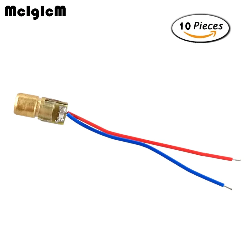

MCIGICM 10pcs NEW 3V 650nm 5mW Adjustable Laser Diode Module Red Copper Head laser pointer Hot sale