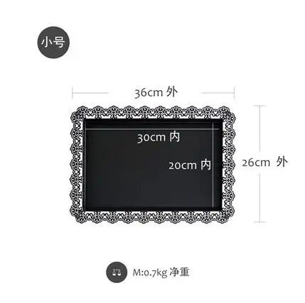 Классический черный металл лотки для хранения кекса декоративные поднос, поднос подносы для украшения дома TYTP020 - Цвет: S1