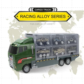 

11 Pcs/set Cargo Truck Alloy Car Toy Boys Vehicle Toy Mini Car Model 1:64 Metal Military Car Toy Children Birthday Gift [