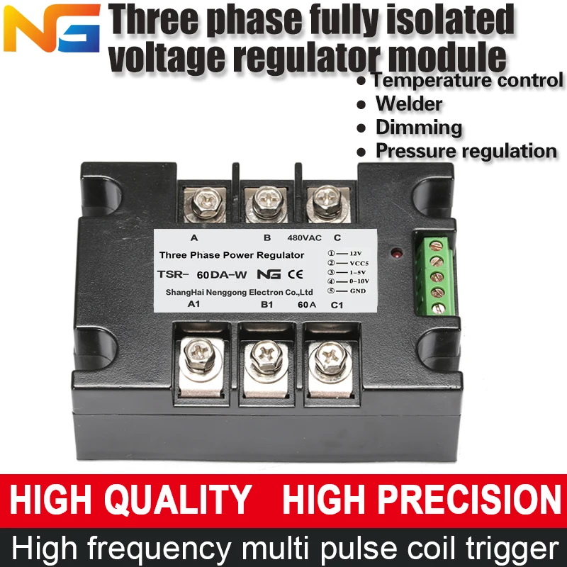 

Three phase voltage regulator module isolating dynamometer 60A thyristor power control heating Shanghai Nenggong