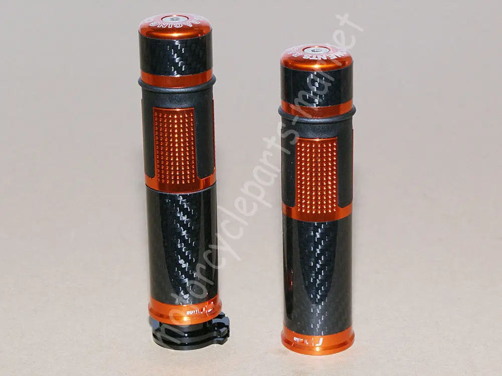 Оранжевый мотоцикл универсальный 7/" 22 мм рукоятка руля ручки наконечники руля углеродного волокна