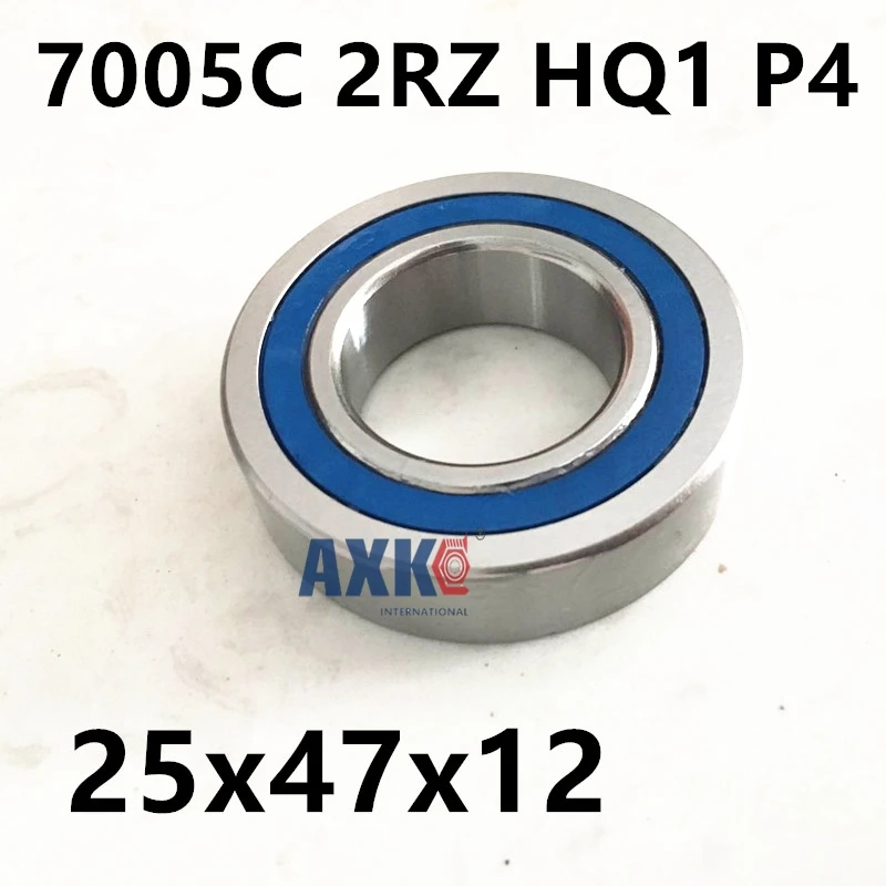 1pcs AXK 7005 7005C 2RZ HQ1 P4 25x47x12 Sealed Angular Contact Bearings