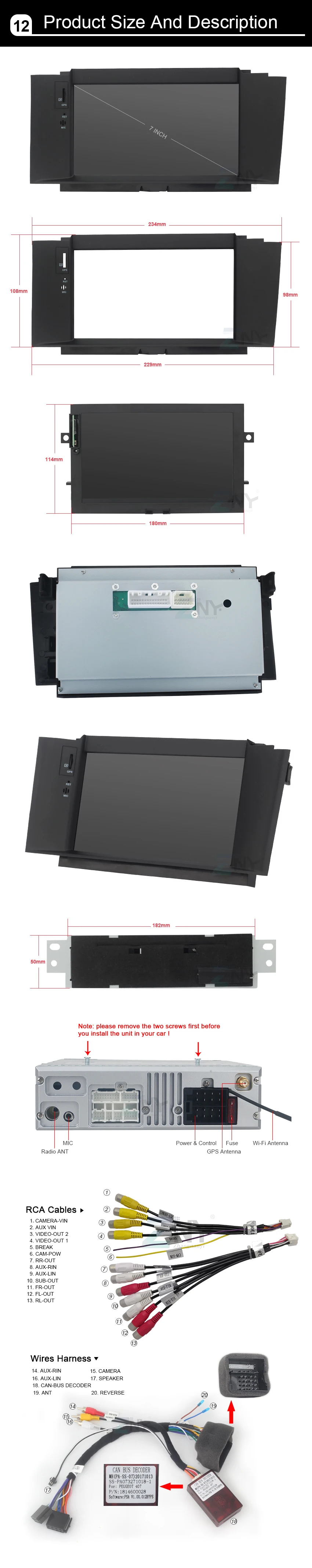 Sale 7" HD Android 8.1 Car DVD For Citroen C4L 2011 2012 2013 2014 2015 Auto Radio FM RDS Audio Video WiFi GPS Navi Backup Camera 14