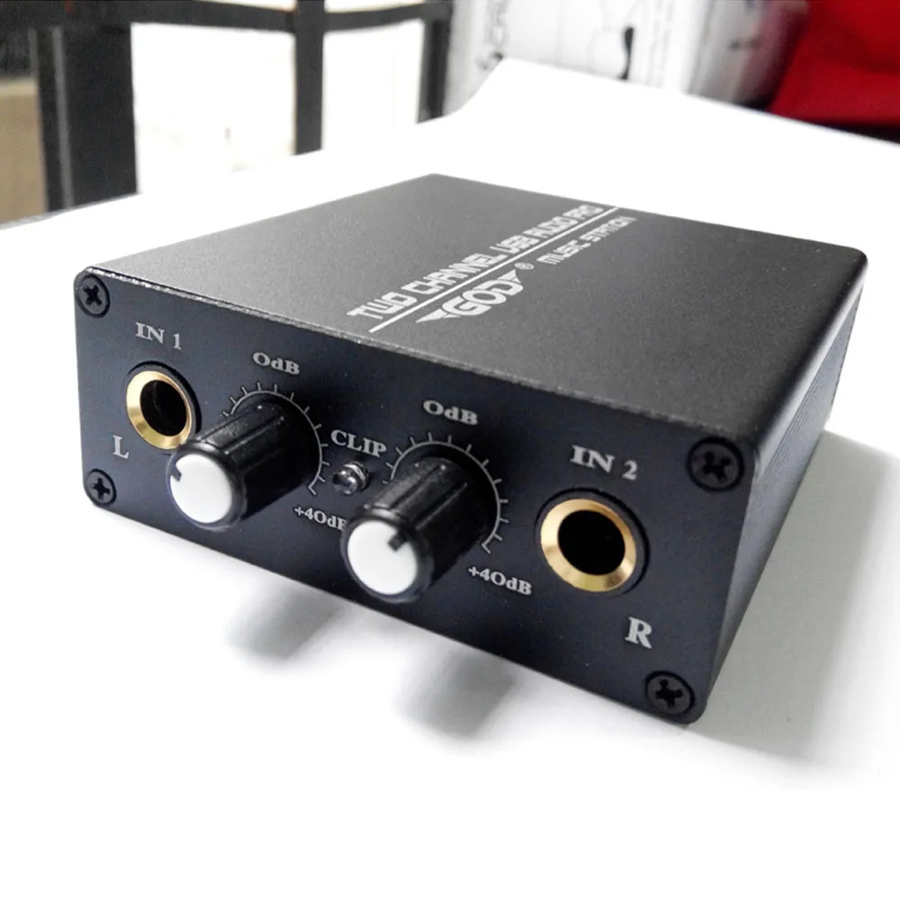 Dual Channel Electric Guitar Bass Recording USB Sound Card Drum Machine