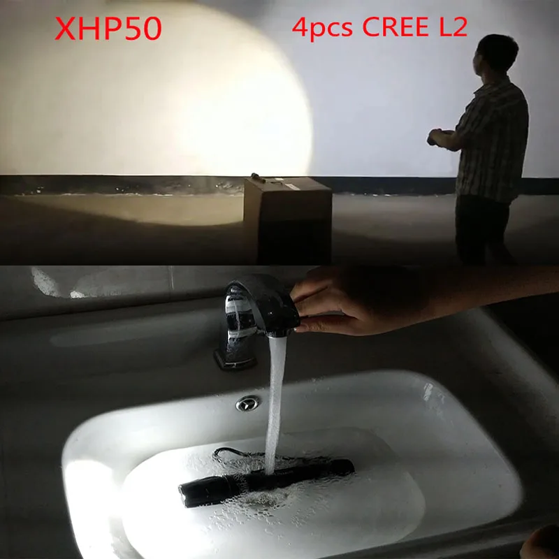 Z20 Litwod Охотничий Тактический фонарик 8000 лм CREE XHP50/L2/T6 мощный светодиодный фонарь