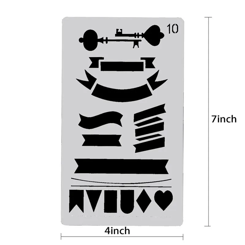 Bullet-Journal-Stencil-Set-12-20-Pcs-Plastic-Planner-DIY-Drawing-Template-for-Diary-Notebook