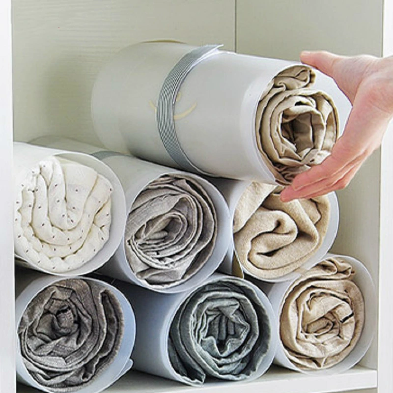 Lazy Dress Roll Folder Magic Clothes Storage Travel Cloths Folding Board Laundry Clothes Rack Magic Sticker Wardrobe Organizer