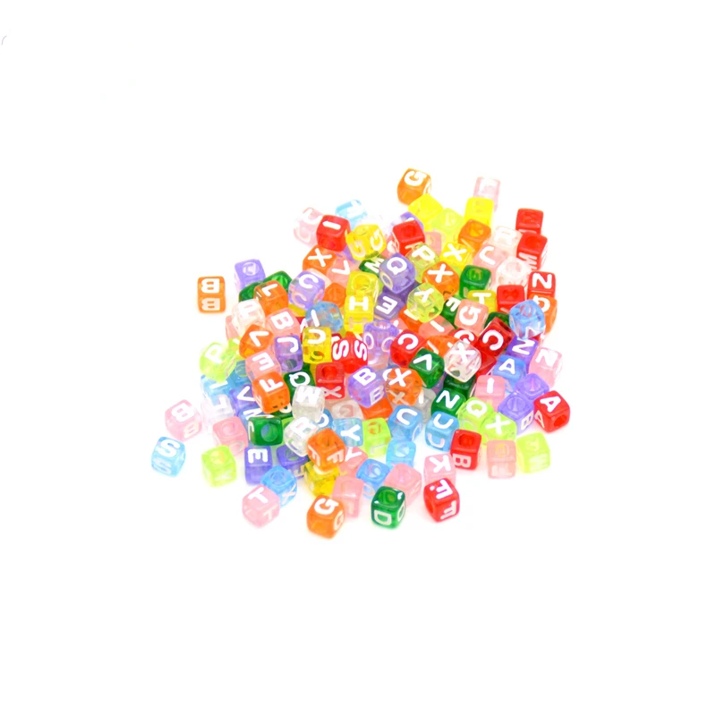 

200pcs/set English Letter Alphabet Acrylic Bead Baby Teething Chewable Toy Letter Bead For Pacifier Chain Leash Decoration 6mm