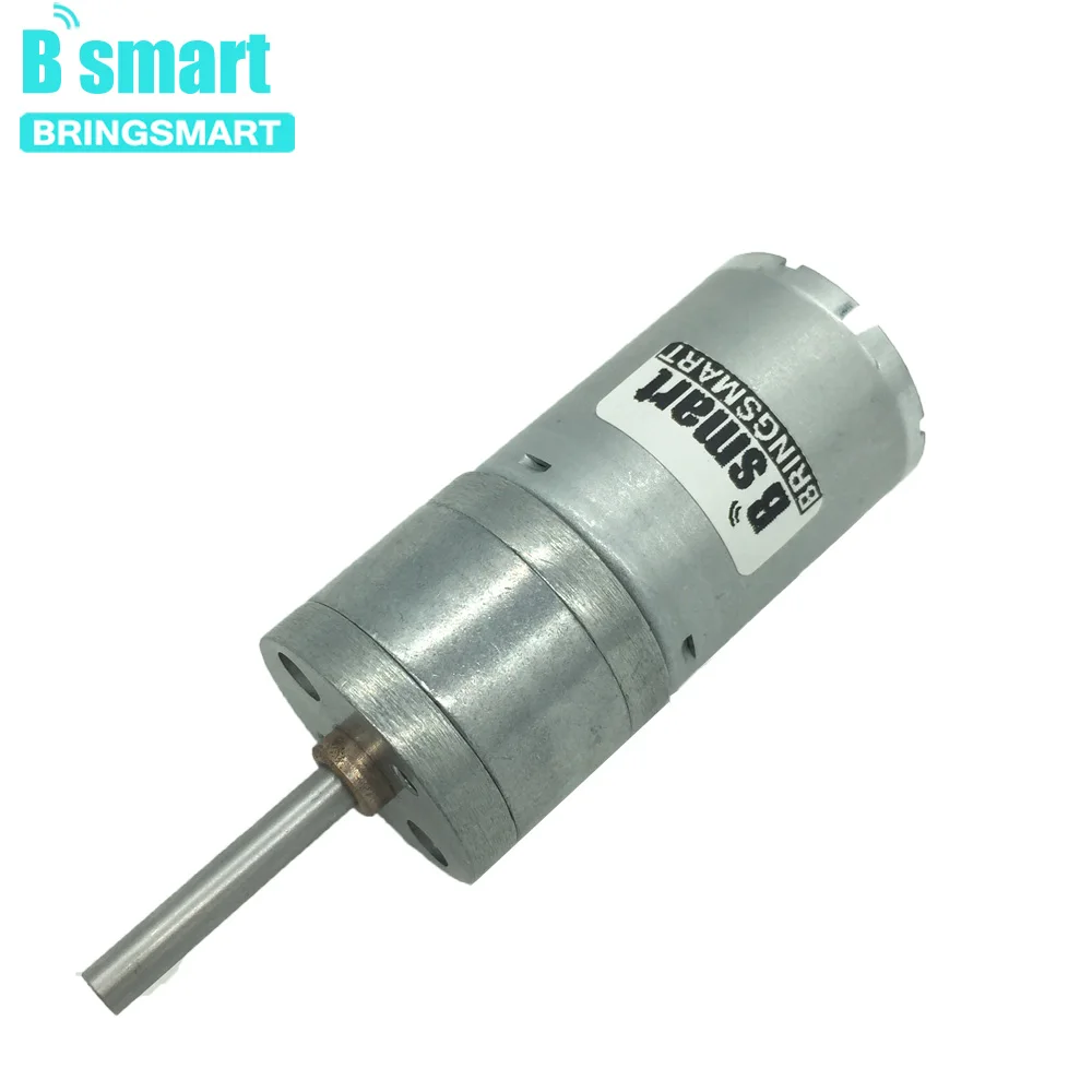 

Bringsmart DC Motor 12V Gear Motor Extension Shaft 25MM Geared Motor 6V Slow Speed Reduction Gearbox Engine 25GA370