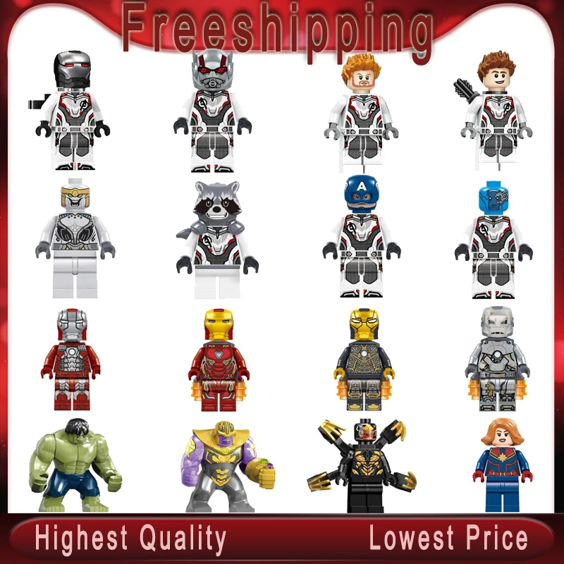 

2019 Avengers 4 Endgame Compatible Legoed Minifigured Model Rocket sip Iron Man sipdermanBuilding BlocksBricks DIY Toy D157-172