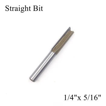 

1pc 1/4"x 1/4" 5/16" 3/8" 1/2" Straight Bit Router Bit Woodworking Tools For Wood Tungsten Carbide Endmill Milling Cutter Round