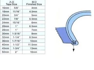 Оверлок папка клейкая лента Размер 40 мм A10 hemmer прямой угол косой связующий для швейной машины обвязки кривой кромки