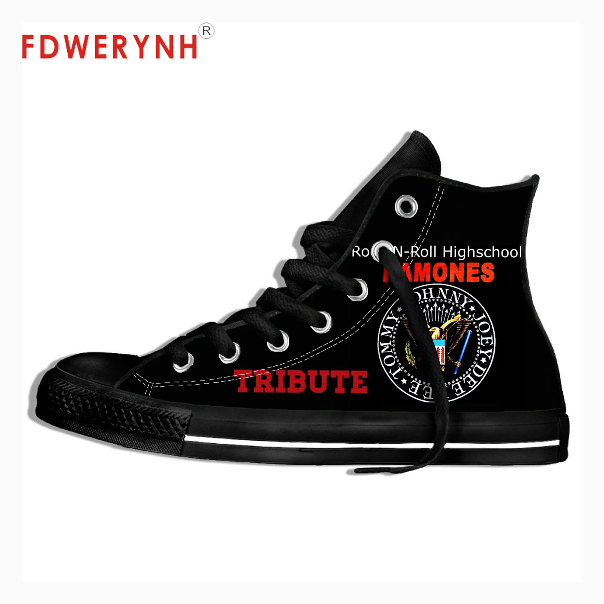 

Ramones Logo Men's Custom Casual Shoes 3D Print Outdoor Leisure Mens Canvas Shoes