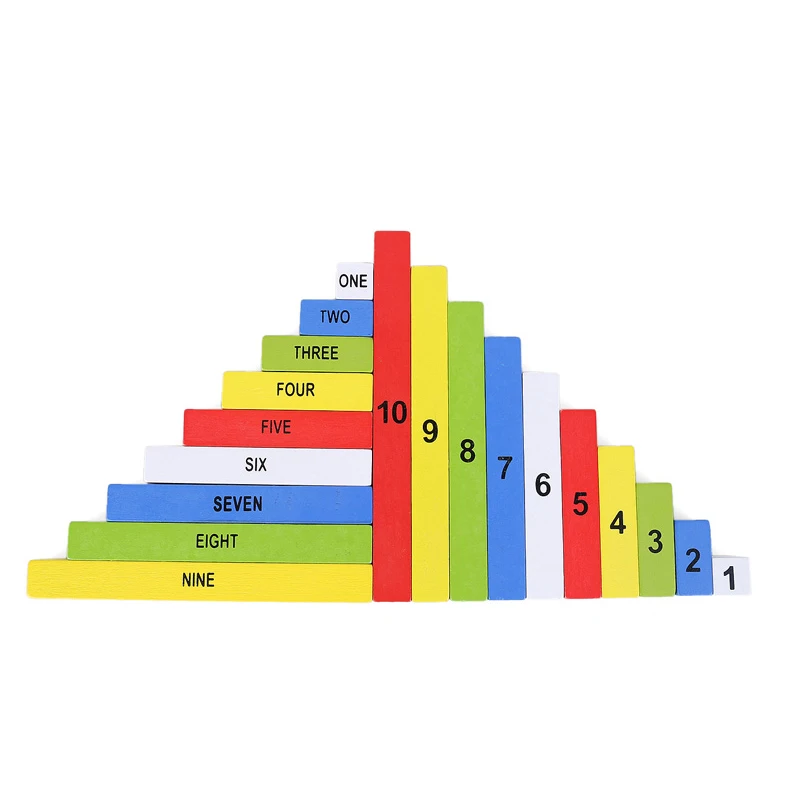 Монтессори образование деревянные игрушки 1-10 цифр Когнитивная математическая Игрушка Обучение логарифм версия ребенок раннего обучения коробка с цифрами