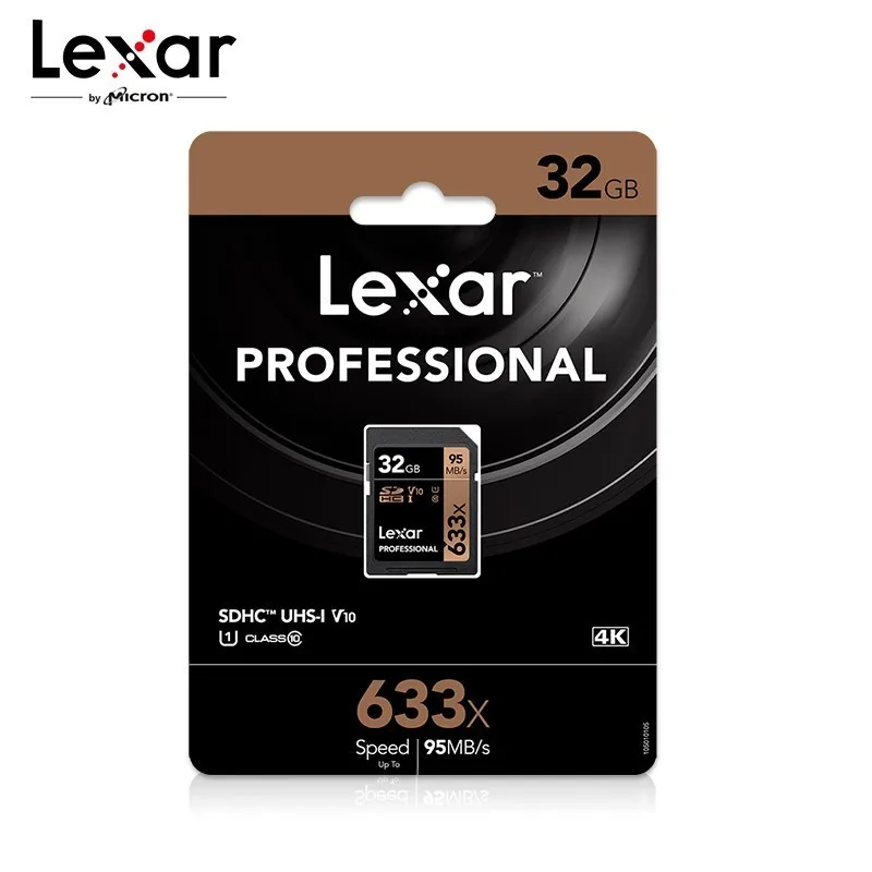 Lexar 64 ГБ, SD карта, 256 ГБ, карта памяти, 32 ГБ, UHS-I, флеш-карта, 128 ГБ, 16 ГБ, высокая скорость до макс. 95 м, класс 10, 633x, для камеры - Емкость: 32 Гб
