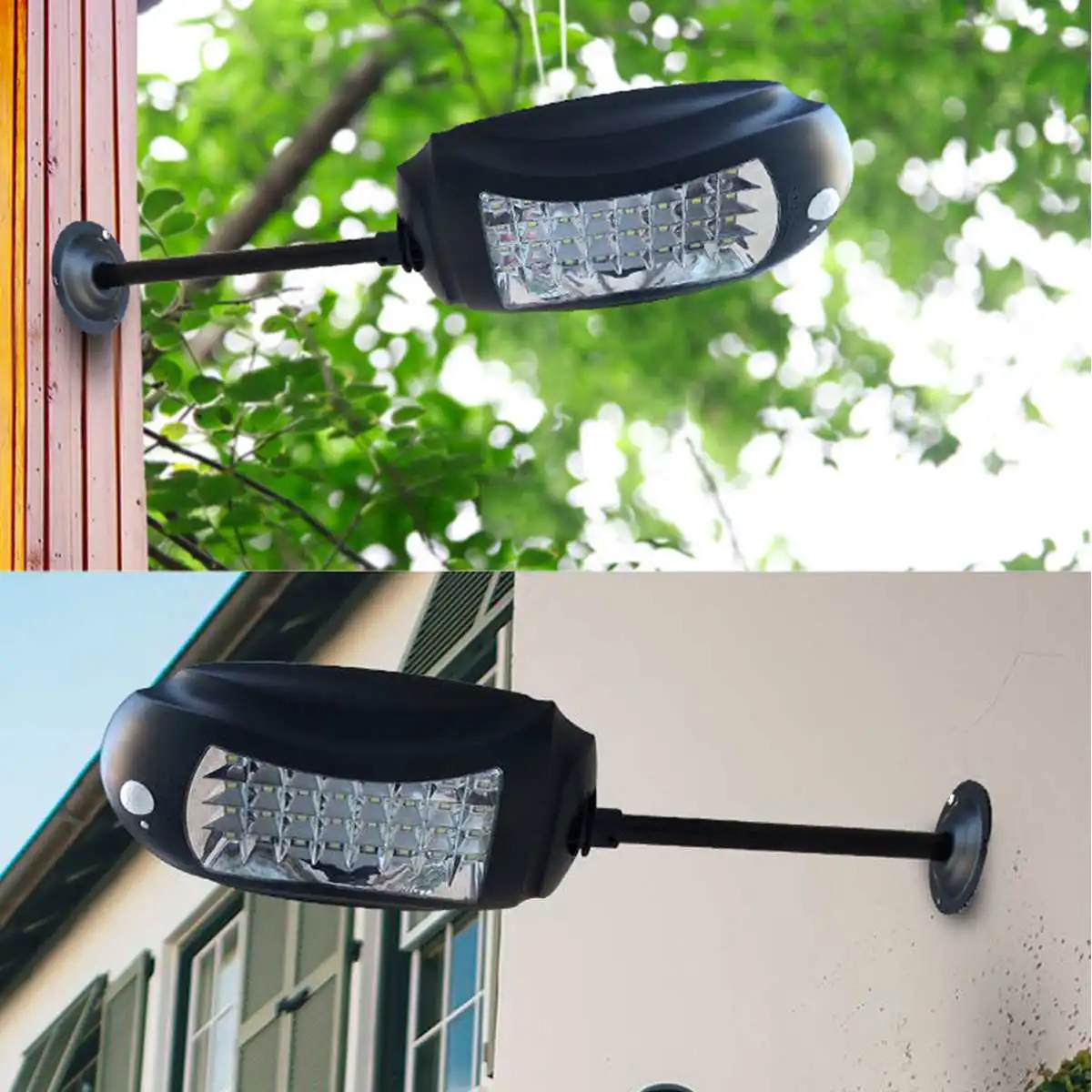

Waterproof Outdoor LED Solar Light PIR Motion Sensor Light Home Garden Induction LED Integrated Wall Street Path Night Light