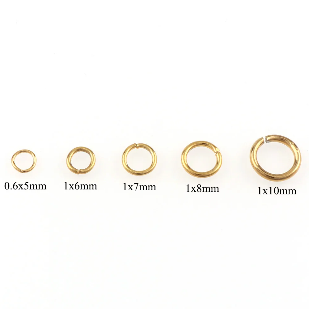 4 мм-10 мм 100 шт. Высокое качество золото нержавеющая сталь прыгающие кольца DIY ювелирных изделий Аксессуары