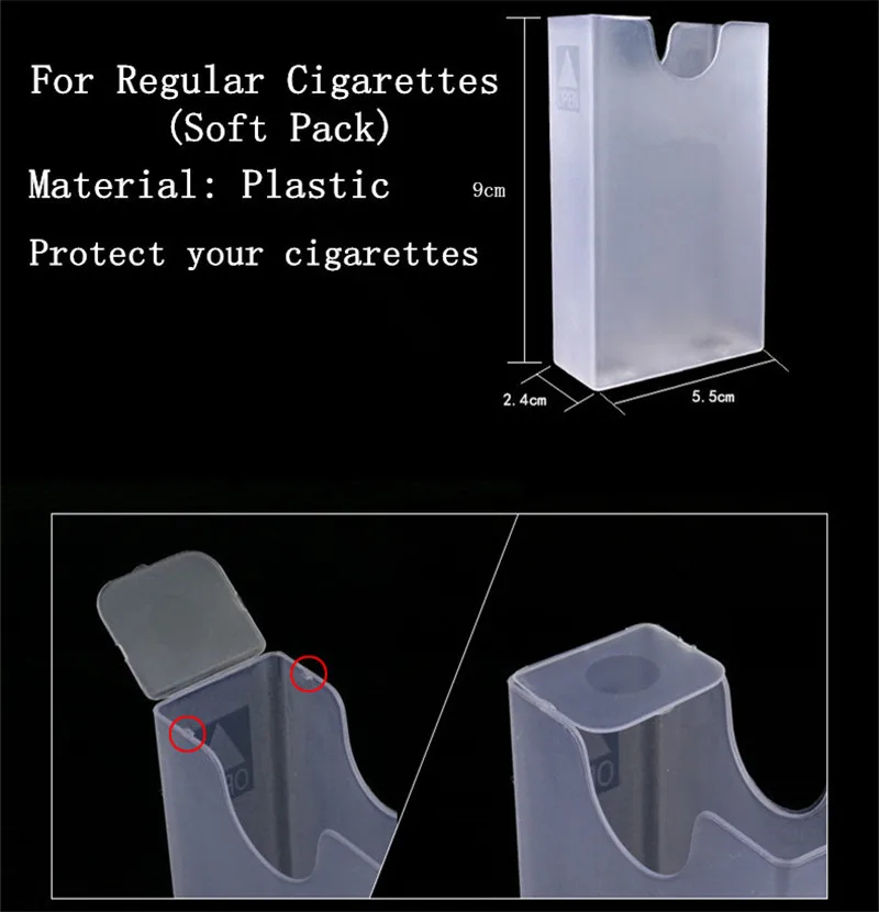 Пластиковая коробка для сигарет обычной защиты сигарет|cigarette case box|case for cigarette