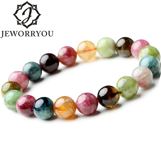 7 10mm Brazil Tourmaline Stone Bracelet Pinky Color Round Beads 7 10mm Brazil Tourmaline Stone Bracelet Pinky Color Round Beads Womens Bracelets For S