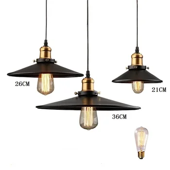 

Vintage Pendant Light Loft Pendant Lamp Retro E27 Hanging Lamp Lampshade For Restaurant Bar Coffee Shop Home Lighting Luminarias