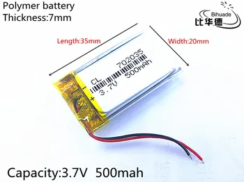 

Liter energy battery 3.7V 500mAh 702035 Lithium Polymer Rechargeable Battery Accumulator Li ion lipo cell