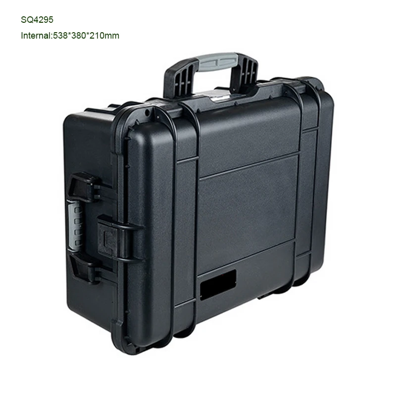 Free shipping black color watertight protection case with four latches