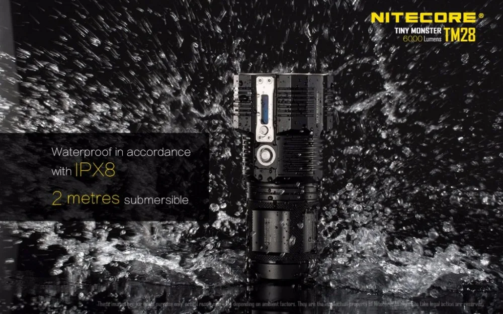 NITECORE TM28 перезаряжаемый светильник-вспышка 4* CREE XHP35 HI светодиодный Макс. 655 лм дальность луча метров уличный фонарь светильник с высоким люменом