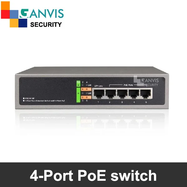 switch purpose network port 10/100M for use PoE camera switch 4 IP IEEE802.3af